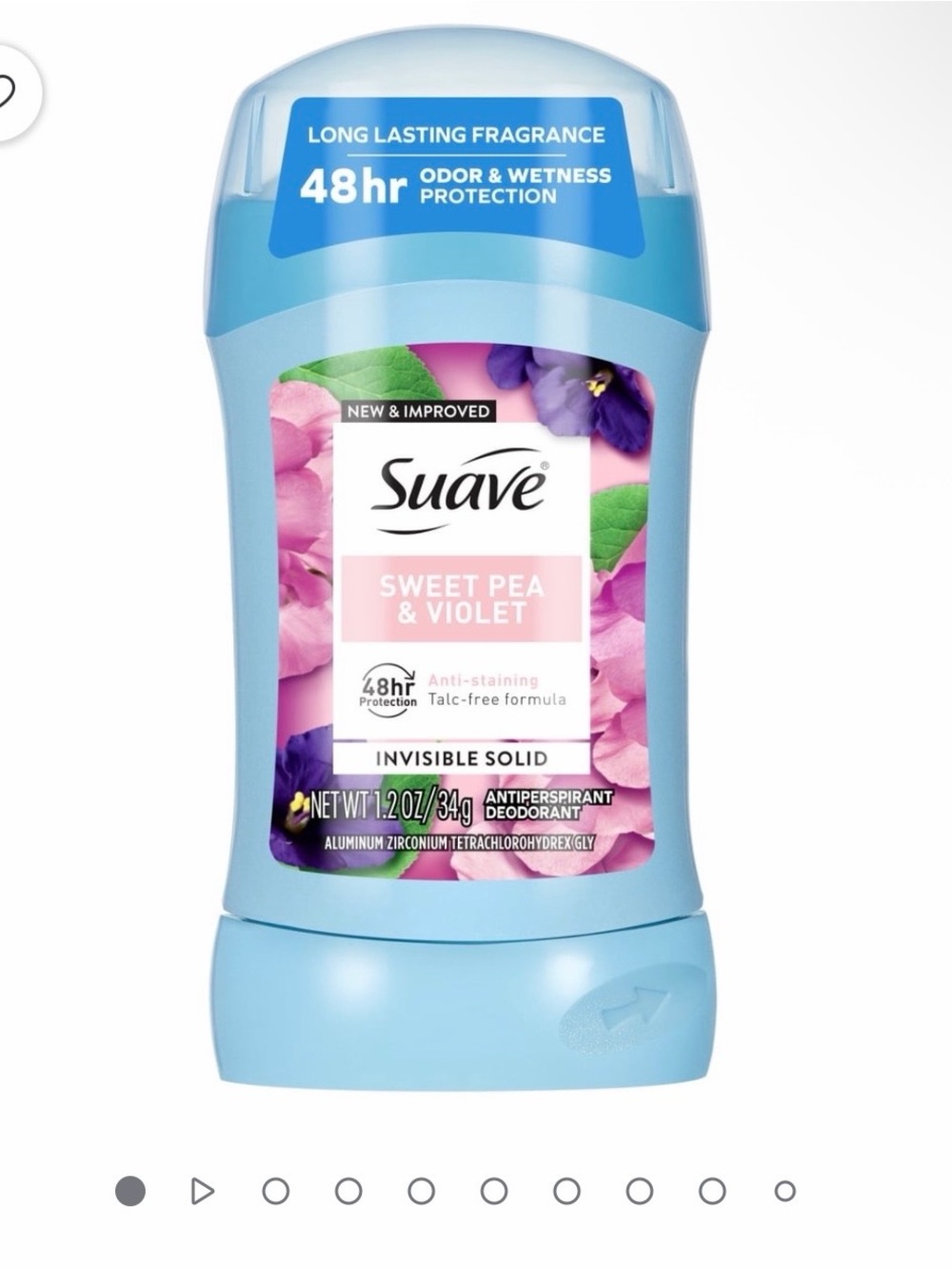 NIP Suave Sweet Pea & Violet Invisible Solid Antiperspirant Deodorant - 6 pack